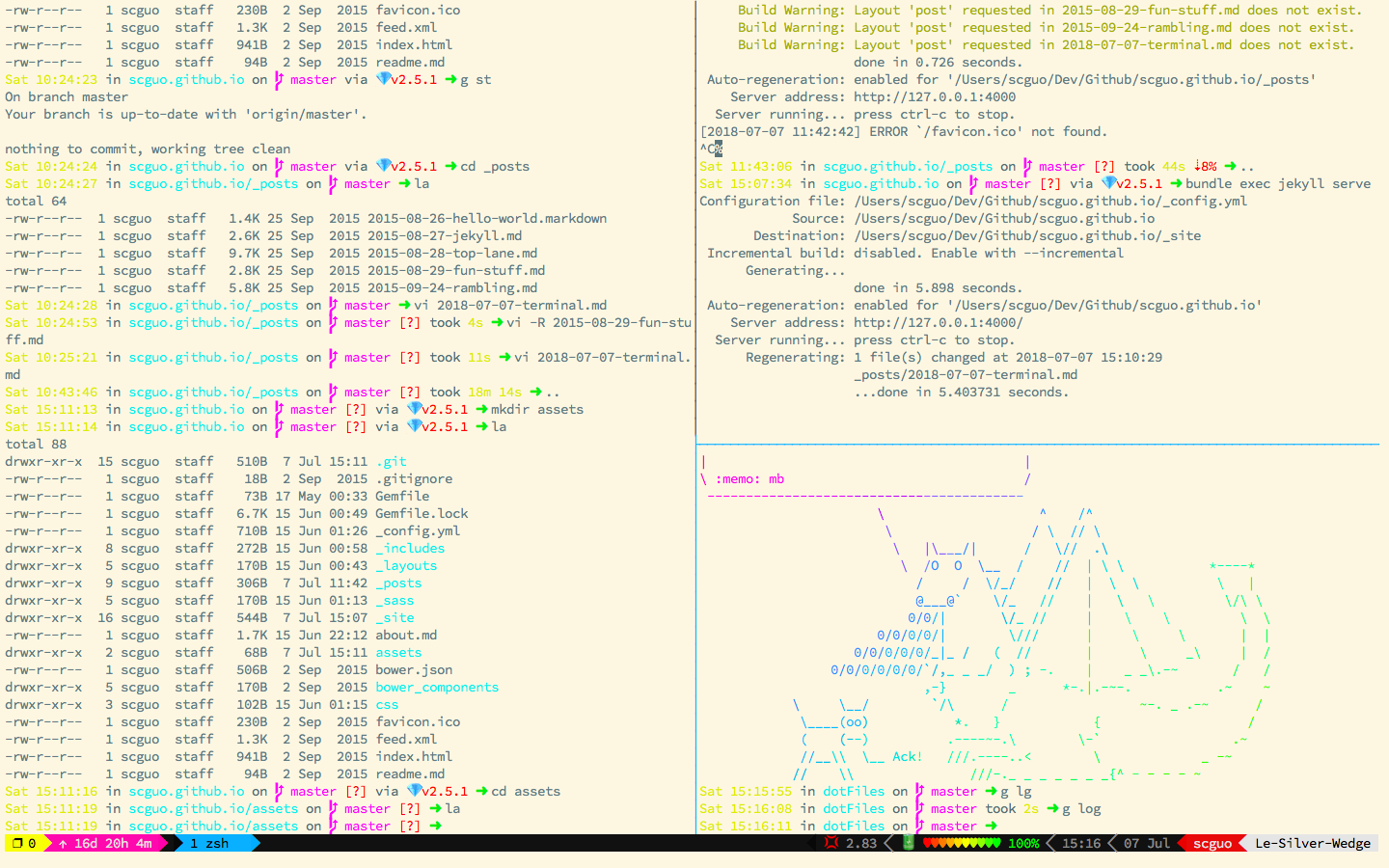 screenshot of my solarized-light setup